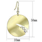 LO2742 - Matte Gold & Gold Iron Earrings with Top Grade Crystal  in Clear-1