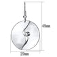 LO2745 - Rhodium Iron Earrings with Top Grade Crystal  in Clear-1