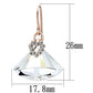 LO2755 - Rose Gold Iron Earrings with Top Grade Crystal  in Clear-1