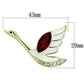 LO2761 - Flash Gold White Metal Brooches with Top Grade Crystal  in Siam-1