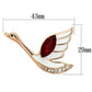 LO2762 - Flash Rose Gold White Metal Brooches with Top Grade Crystal  in Siam-1