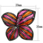 LO2766 - Ruthenium White Metal Brooches with Top Grade Crystal  in Rose-1