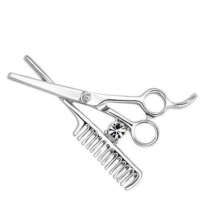 LO2767 - Imitation Rhodium White Metal Brooches with Top Grade Crystal  in Clear-0