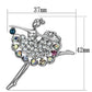 LO2781 - Imitation Rhodium White Metal Brooches with Top Grade Crystal  in Multi Color-1