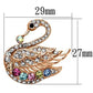 LO2789 - Flash Rose Gold White Metal Brooches with Top Grade Crystal  in Multi Color-1