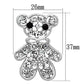LO2791 - Imitation Rhodium White Metal Brooches with Top Grade Crystal  in Clear-1