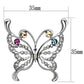 LO2793 - Imitation Rhodium White Metal Brooches with Top Grade Crystal  in Multi Color-1