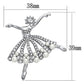 LO2801 - Imitation Rhodium White Metal Brooches with Synthetic Pearl in White-1
