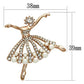 LO2802 - Flash Rose Gold White Metal Brooches with Synthetic Pearl in White-1