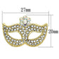 LO2808 - Flash Gold White Metal Brooches with Top Grade Crystal  in Aurora Borealis (Rainbow Effect)-1