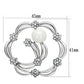 LO2809 - Imitation Rhodium White Metal Brooches with Synthetic Pearl in White-1
