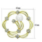 LO2810 - Flash Gold White Metal Brooches with Synthetic Pearl in White-1
