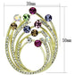 LO2812 - Flash Gold White Metal Brooches with Top Grade Crystal  in Multi Color-1