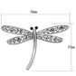 LO2825 - Imitation Rhodium White Metal Brooches with Top Grade Crystal  in Clear-1