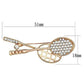 LO2828 - Flash Rose Gold White Metal Brooches with Top Grade Crystal  in Clear-1