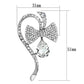 LO2831 - Imitation Rhodium White Metal Brooches with Synthetic Synthetic Glass in Clear-1