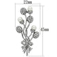 LO2835 - Imitation Rhodium White Metal Brooches with Synthetic Pearl in White-1