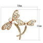 LO2837 - Flash Rose Gold White Metal Brooches with Synthetic Pearl in White-1