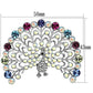 LO2848 - Imitation Rhodium White Metal Brooches with Top Grade Crystal  in Multi Color-1