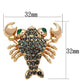 LO2851 - Flash Rose Gold White Metal Brooches with Top Grade Crystal  in Emerald-1