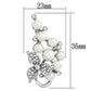 LO2852 - Imitation Rhodium White Metal Brooches with Synthetic Pearl in White-1