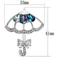 LO2854 - Imitation Rhodium White Metal Brooches with Synthetic Glass Bead in Multi Color-1