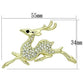 LO2859 - Flash Gold White Metal Brooches with Top Grade Crystal  in Multi Color-1