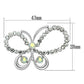 LO2864 - Imitation Rhodium White Metal Brooches with Top Grade Crystal  in Aurora Borealis (Rainbow Effect)-1