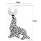 LO2872 - Imitation Rhodium White Metal Brooches with Synthetic Pearl in White-1