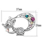LO2888 - Imitation Rhodium White Metal Brooches with Top Grade Crystal  in Multi Color-1