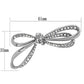 LO2890 - Imitation Rhodium White Metal Brooches with Top Grade Crystal  in Clear-1