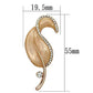 LO2899 - Flash Rose Gold White Metal Brooches with Top Grade Crystal  in Clear-1