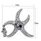 LO2910 - Imitation Rhodium White Metal Brooches with Top Grade Crystal  in Multi Color-1
