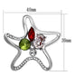 LO2912 - Imitation Rhodium White Metal Brooches with Synthetic Acrylic in Multi Color-1