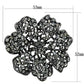 LO2919 - Ruthenium White Metal Brooches with Top Grade Crystal  in Black Diamond-1