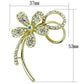 LO2924 - Flash Gold White Metal Brooches with Top Grade Crystal  in Clear-1
