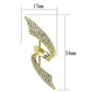 LO2940 - Flash Gold White Metal Brooches with Top Grade Crystal  in Clear-1