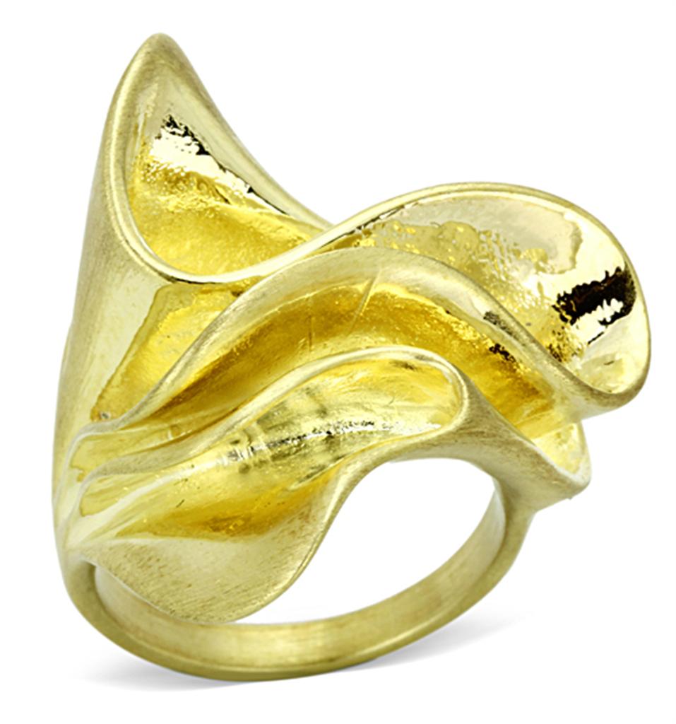 LO3005 - Gold & Brush Brass Ring with No Stone-0