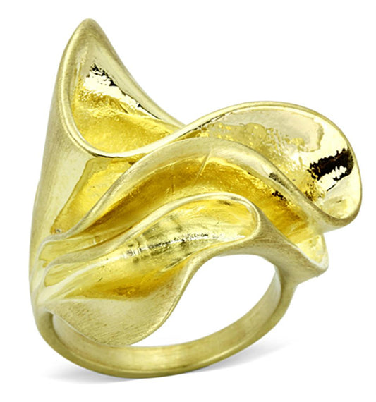 LO3005 - Gold & Brush Brass Ring with No Stone-0