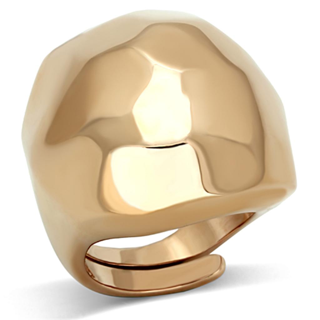 LO3013 - Rose Gold Brass Ring with No Stone-0