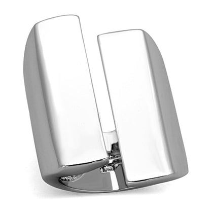 LO3165 - Rhodium Brass Ring with No Stone-0