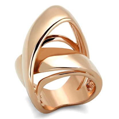 LO3201 - Rose Gold Brass Ring with No Stone-0