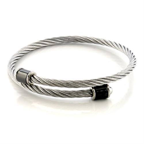 LO326 -  Stainless Steel Bangle with No Stone-0