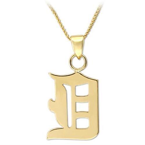 LO336 - Gold White Metal Chain Pendant with No Stone-0
