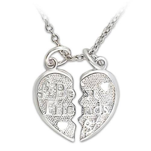 LO340 - Silver Brass Pendant with No Stone-0