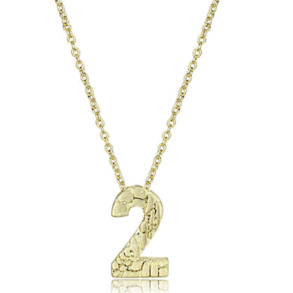 LO3461 - Flash Gold Brass Chain Pendant with Top Grade Crystal  in Clear-0