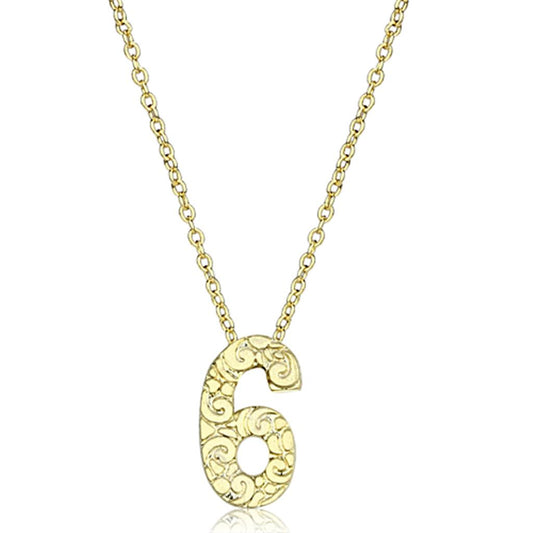 LO3463 - Flash Gold Brass Chain Pendant with Top Grade Crystal  in Clear-0