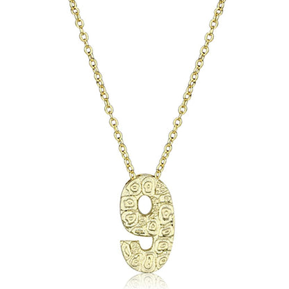 LO3465 - Flash Gold Brass Chain Pendant with Top Grade Crystal  in Clear-0