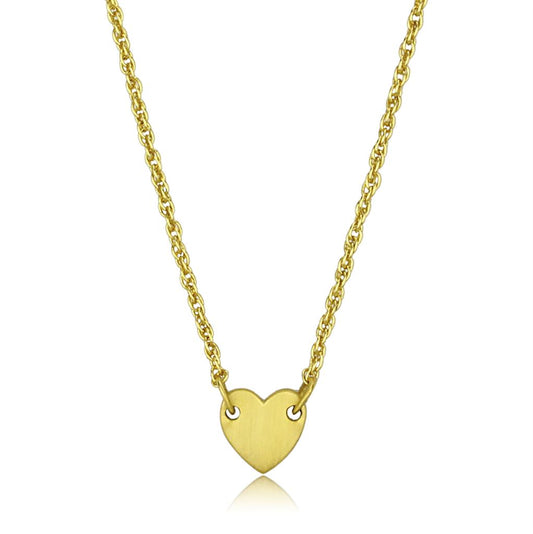 LO3843 - Gold & Brush Brass Chain Pendant with No Stone-0