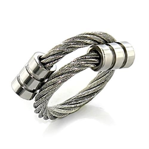 LO395 -  Stainless Steel Ring with No Stone-0
